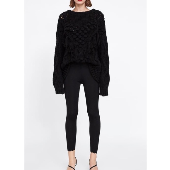 Zara Pants - Zara knit contrast hem leggings Zara Pants - Zara knit contrast hem leggings